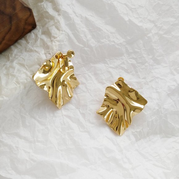 💕Last one💙Sterling Post Gold Polygon - Picture 4 of 8